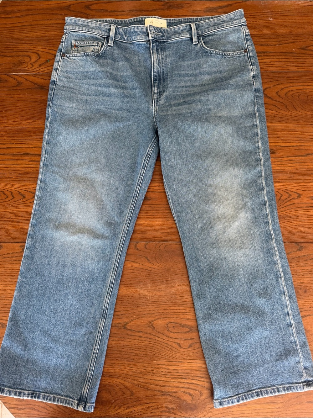 Lafayette 148 New York Light Blue Wide-Leg Jeans